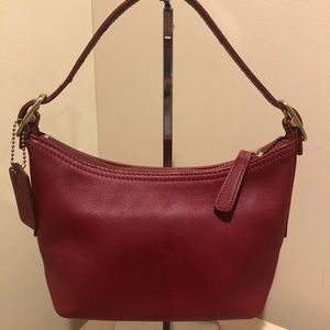 Coach vintage red leather mini satchel handbag